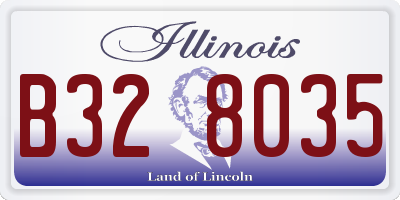 IL license plate B328035