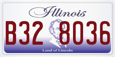 IL license plate B328036