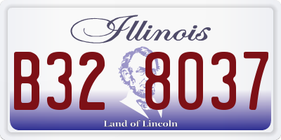 IL license plate B328037
