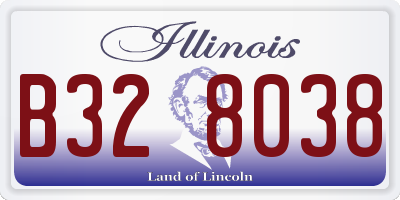 IL license plate B328038