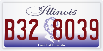 IL license plate B328039