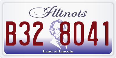 IL license plate B328041