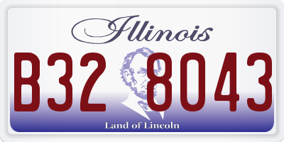 IL license plate B328043
