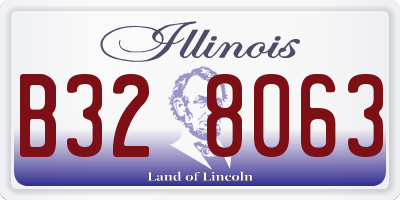 IL license plate B328063