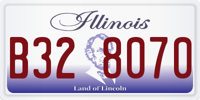IL license plate B328070