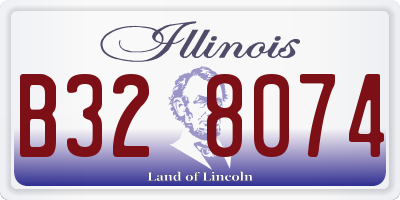 IL license plate B328074