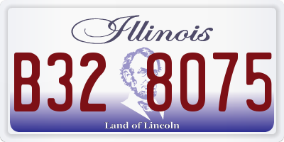 IL license plate B328075