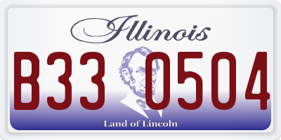 IL license plate B330504