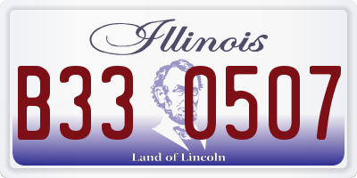 IL license plate B330507