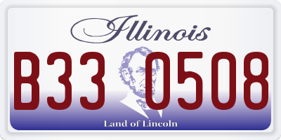 IL license plate B330508