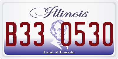 IL license plate B330530
