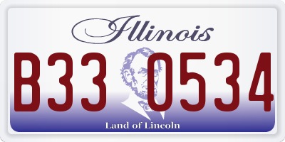 IL license plate B330534