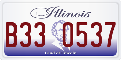 IL license plate B330537