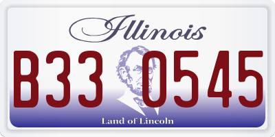 IL license plate B330545
