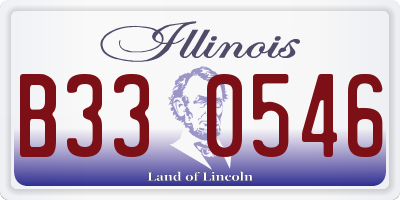 IL license plate B330546