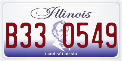 IL license plate B330549