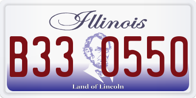 IL license plate B330550