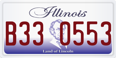 IL license plate B330553