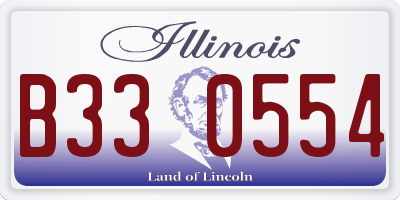 IL license plate B330554