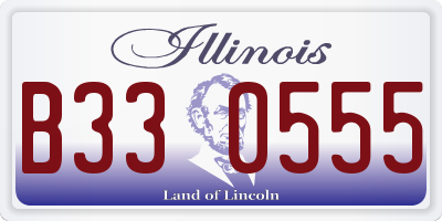IL license plate B330555