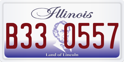 IL license plate B330557