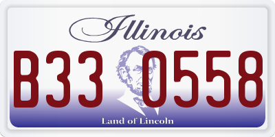 IL license plate B330558