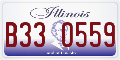 IL license plate B330559