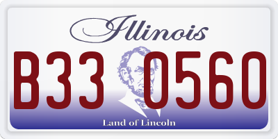 IL license plate B330560