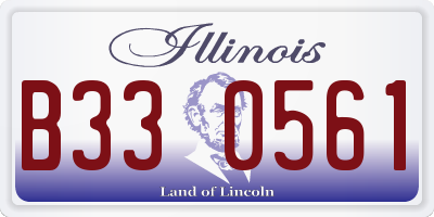 IL license plate B330561