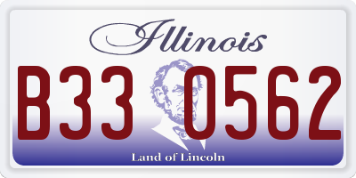 IL license plate B330562