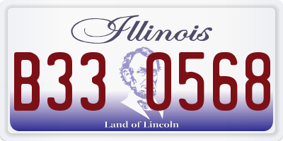 IL license plate B330568