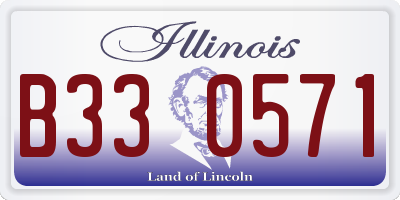 IL license plate B330571