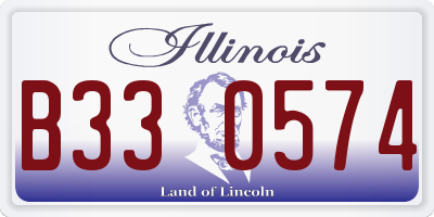 IL license plate B330574
