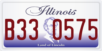 IL license plate B330575