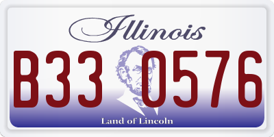 IL license plate B330576