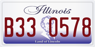 IL license plate B330578