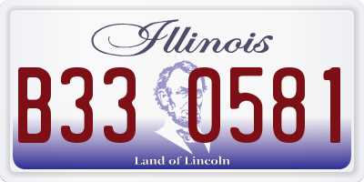 IL license plate B330581