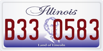 IL license plate B330583