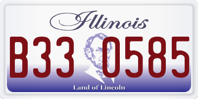 IL license plate B330585
