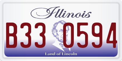 IL license plate B330594