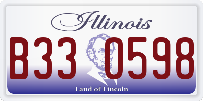IL license plate B330598