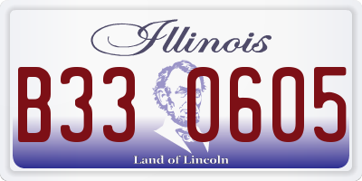 IL license plate B330605