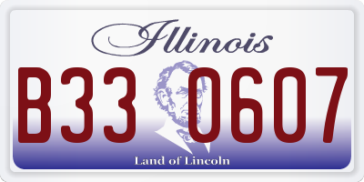 IL license plate B330607