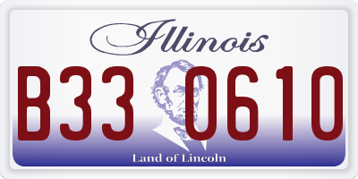 IL license plate B330610