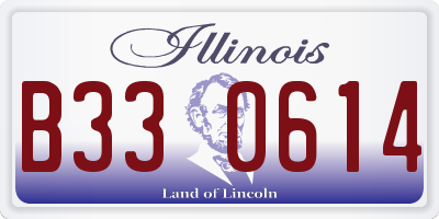IL license plate B330614