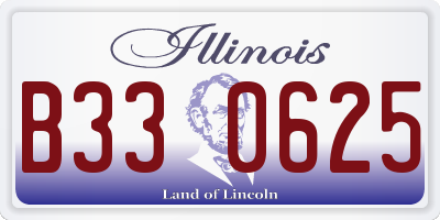 IL license plate B330625