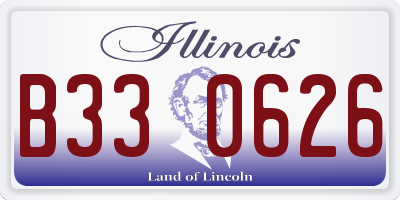 IL license plate B330626