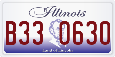 IL license plate B330630