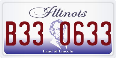 IL license plate B330633