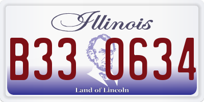 IL license plate B330634